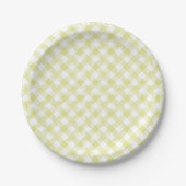Groene gingham gepatterd bord (Voorkant)