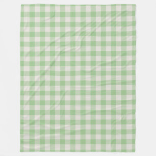 Groene Gingham geruite fleece deken