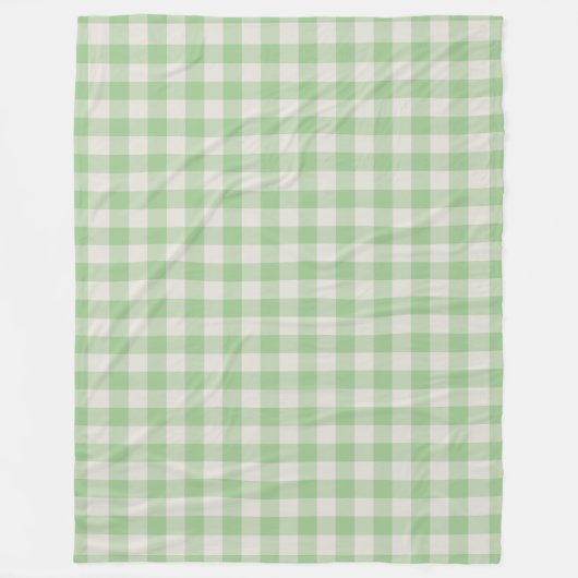 Groene Gingham geruite fleece deken (Voorkant)