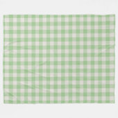 Groene Gingham geruite fleece deken (Voorkant (Horizontaal))