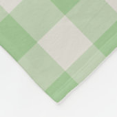 Groene Gingham geruite fleece deken (Hoek)