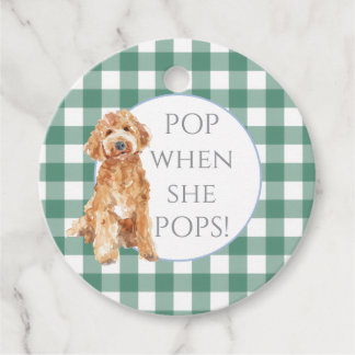 Groene Gingham Geruite Hond Favorabel Labels