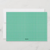 Groene Gingham geruite kerstkaart voor het gezin (Achterkant)