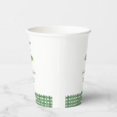 Groene Gingham Golf Baby Shower Papieren Bekers (Rechts)