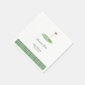 Groene Gingham Golf Baby Shower Servet (Hoek)