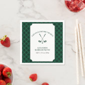 Groene Gingham Golf Bachelor Party Servet (Insitu)