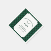 Groene Gingham Golf Bachelor Party Servet (Hoek)