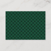 Groene Gingham Golf Bruidsfeest Notitiekaartje (Achterkant)