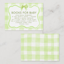 Groene Gingham Golvende Kader Boog Boeken Voor Bab