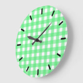 Groene gingham grote klok (Hoek)