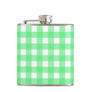 Groene gingham heupfles