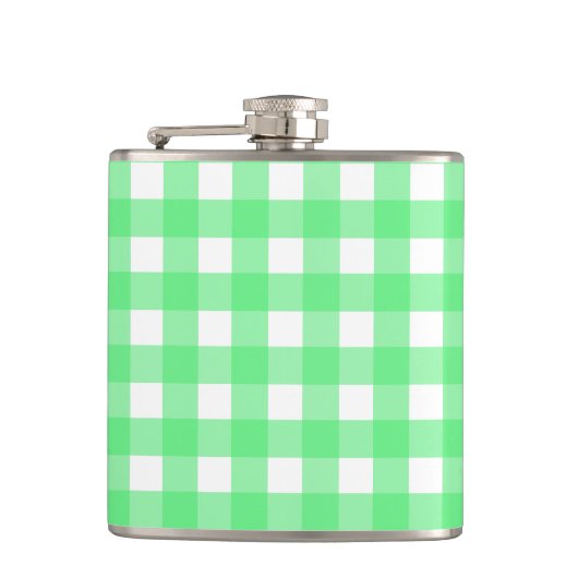 Groene gingham heupfles (Voorkant)