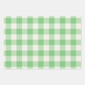 Groene Gingham Inpakpapier Vel (Voorkant)