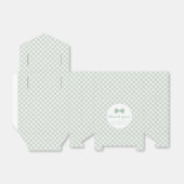 Groene gingham jongen boog stropdas baby shower gu bedankdoosjes (Uitgevouwen)