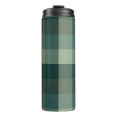 Groene Gingham Karo Rutentekening Thermosbeker (Voorkant)