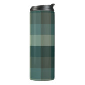 Groene Gingham Karo Rutentekening Thermosbeker (Gedraaid links)