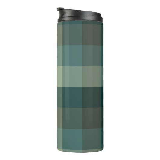 Groene Gingham Karo Rutentekening Thermosbeker (Geroteerd rechts)