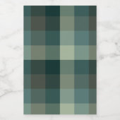 Groene Gingham Karo Ruttenpatroon Ontwerp Voedselcontainer Etiket (Enkel label)