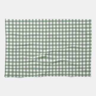 Groene Gingham Keukenhanddoek