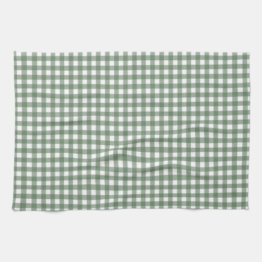 Groene Gingham Keukenhanddoek (Horizontaal)