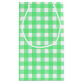 Groene gingham klein cadeauzakje (Achterkant)