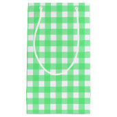 Groene gingham klein cadeauzakje (Voorkant)