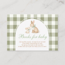 Groene Gingham Konijn Lente Pasen Baby Shower