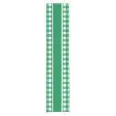 Groene Gingham Korte Tafelloper (Voorkant)