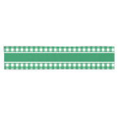 Groene Gingham Korte Tafelloper (Horizontaal)