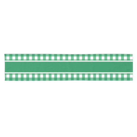 Groene Gingham Korte Tafelloper (Horizontaal)