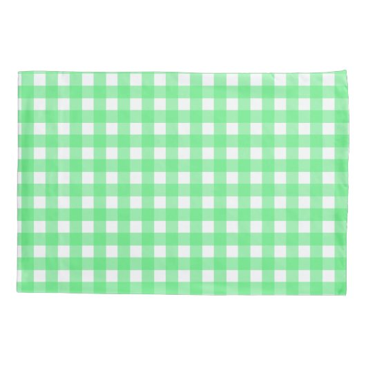 Groene gingham kussensloop (Achterkant)