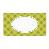 Groene Gingham Labels (Voorkant)