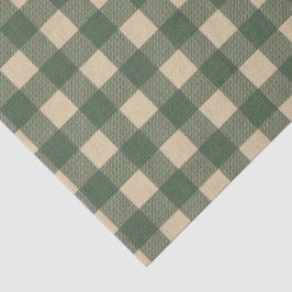 Groene Gingham Landelijke Landstijl Tissuepapier