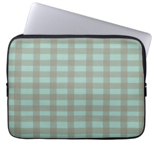 Groene Gingham Laptop Sleeve