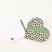 Groene Gingham Lieveheersbeestje Hart Notitieboek  (Binnen)