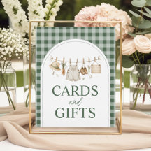 Groene Gingham Lokale Kaarten & Cadeaus Bord