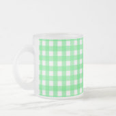Groene gingham matglas koffiemok (Links)