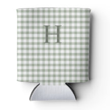 Groene Gingham Moderne Monogram
