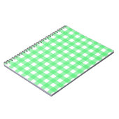 Groene gingham notitieboek (Linkerzijde)