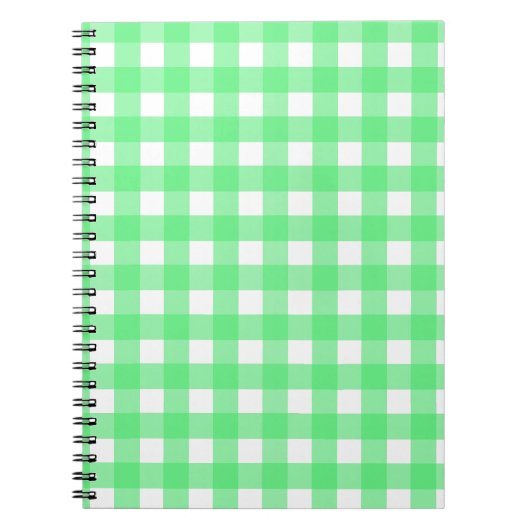 Groene gingham notitieboek (Voorkant)