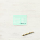 groene gingham-notities post-it® notes (Op bureau)