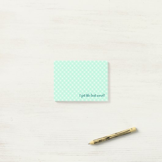 groene gingham-notities post-it® notes (Op bureau)