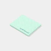 groene gingham-notities post-it® notes (Schuin)