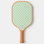 Groene gingham Pickleball Paddle-The Preppy Stuk Paddle (Achterkant)