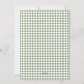 Groene Gingham Plaid Aangepaste Foto Kerstmis Feestdagenkaart (Achterkant)