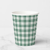 Groene Gingham Plaid Geslacht Neutraal Papieren Bekers (Achterkant)