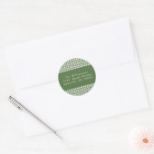 Groene Gingham Plaid Kerst Retouradres Label (Envelop)
