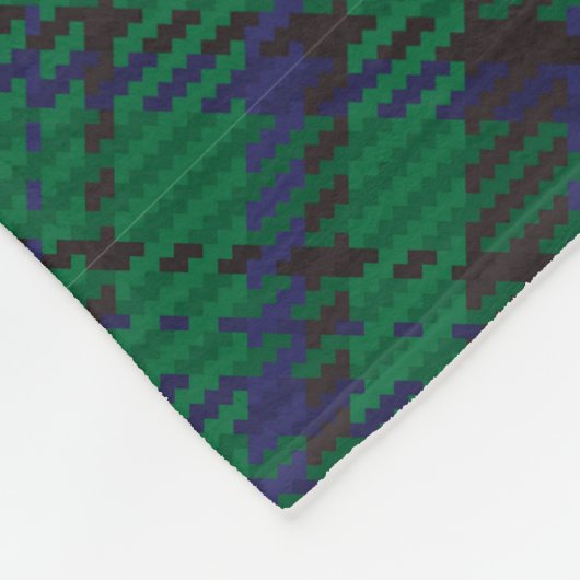 Groene Gingham Plaid Patroon Custom Photo Boy Fleece Deken (Hoek)