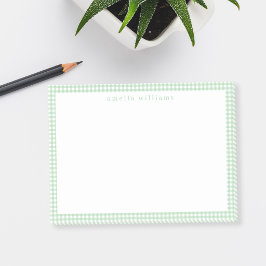 Groene Gingham Plaid Post-it® Notes
