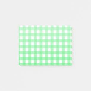 Groene gingham post-it® notes